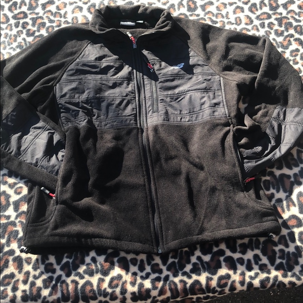 Black New Balance Premium Full Zip Micro Fleece